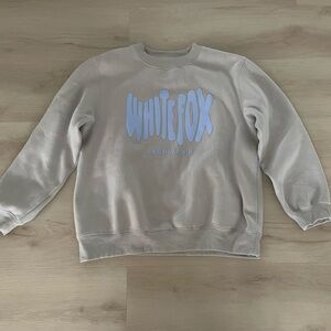 White Fox Boutique Gray Sweatshirt